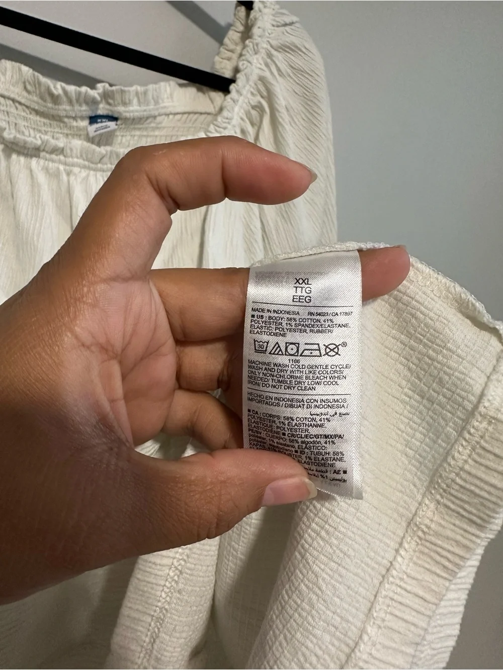 Old Navy Cream Square-Neck Puff Sleeve Blouse